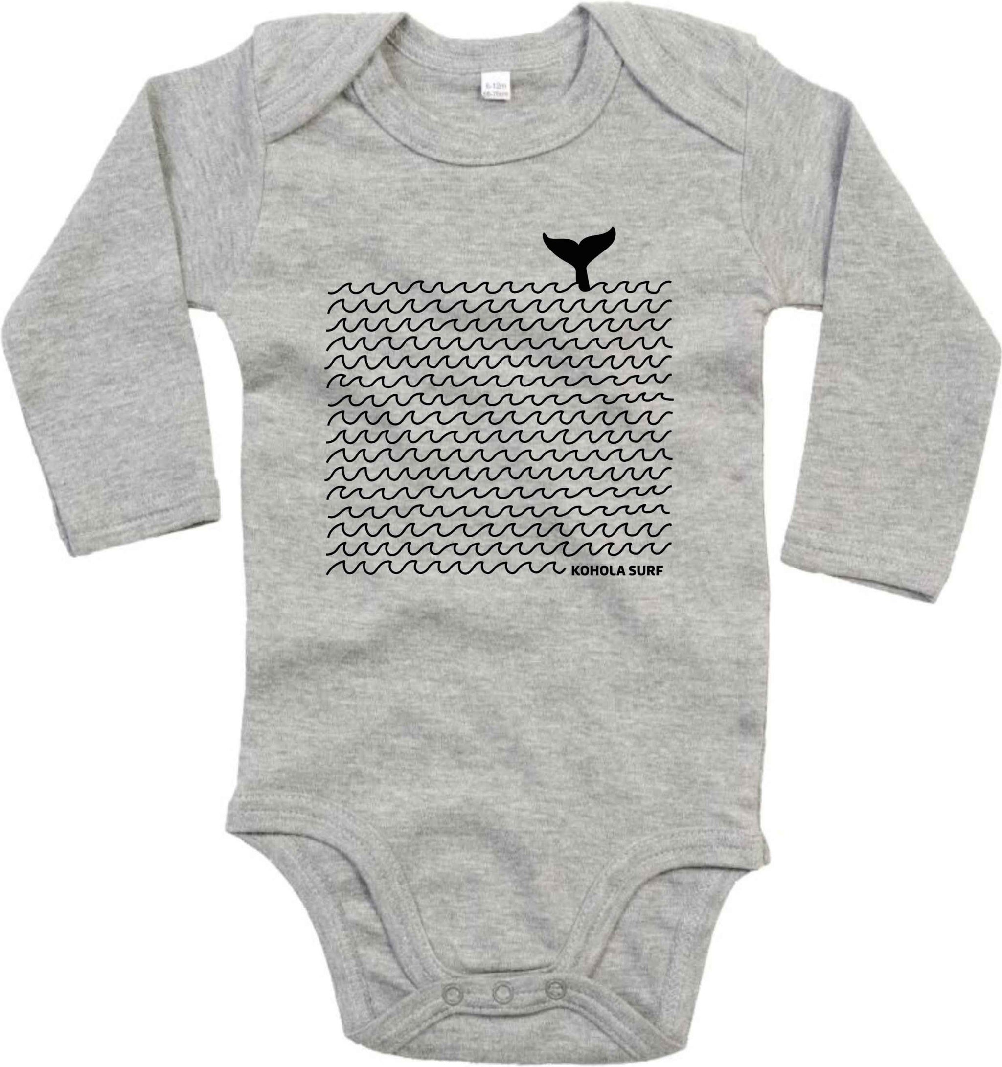 Whale & Waves Baby Long-Sleeved Body